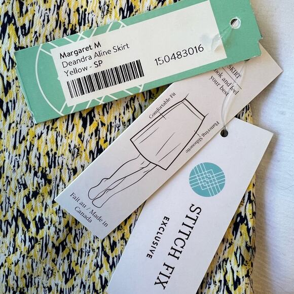 Stitch Fix Exclusive Margaret M Petites Deandra Aline Skirt Yellow Size: Small P - Picture 4 of 5